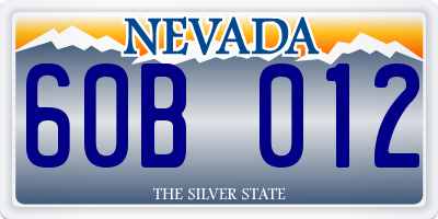 NV license plate 60B012