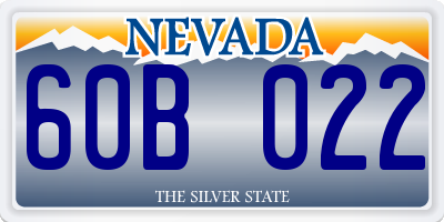 NV license plate 60B022