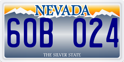 NV license plate 60B024