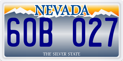 NV license plate 60B027