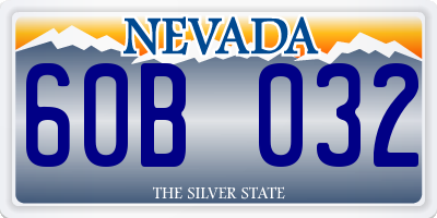 NV license plate 60B032