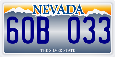 NV license plate 60B033