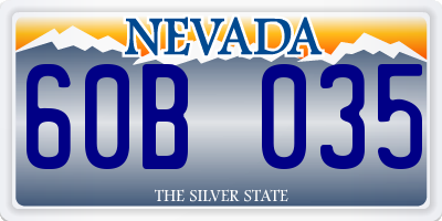 NV license plate 60B035