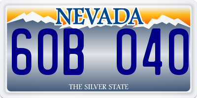 NV license plate 60B040