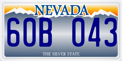 NV license plate 60B043