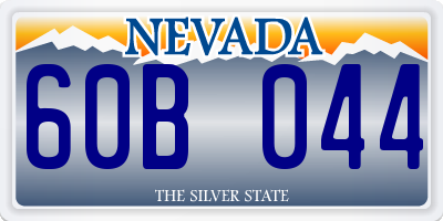 NV license plate 60B044
