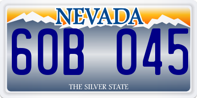 NV license plate 60B045
