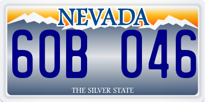 NV license plate 60B046