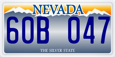 NV license plate 60B047