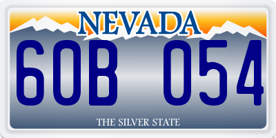 NV license plate 60B054