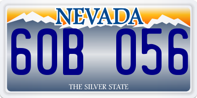 NV license plate 60B056