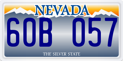 NV license plate 60B057