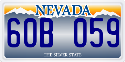 NV license plate 60B059