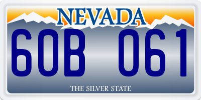 NV license plate 60B061