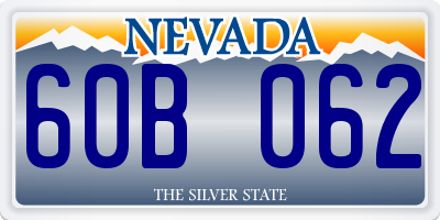 NV license plate 60B062