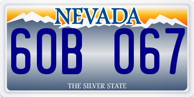 NV license plate 60B067