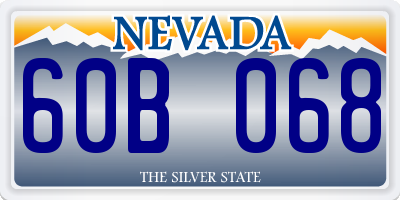 NV license plate 60B068