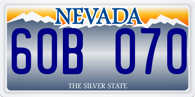 NV license plate 60B070