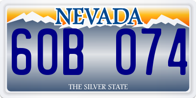 NV license plate 60B074