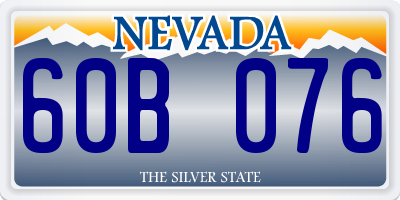 NV license plate 60B076