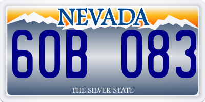 NV license plate 60B083