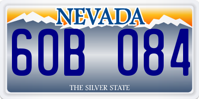 NV license plate 60B084
