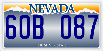 NV license plate 60B087