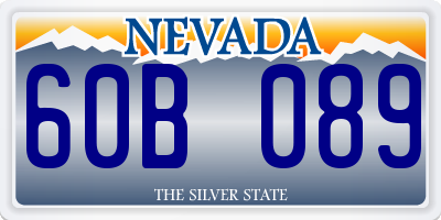 NV license plate 60B089