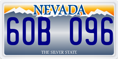 NV license plate 60B096