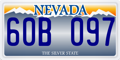 NV license plate 60B097