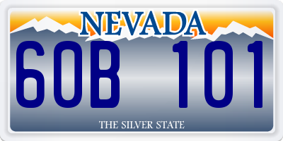 NV license plate 60B101