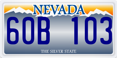 NV license plate 60B103