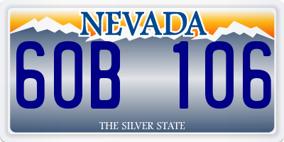 NV license plate 60B106