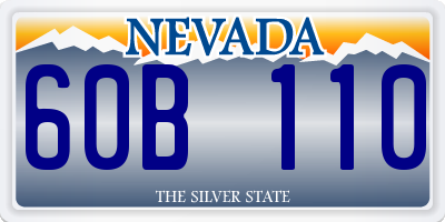 NV license plate 60B110
