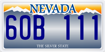 NV license plate 60B111