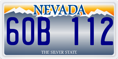 NV license plate 60B112