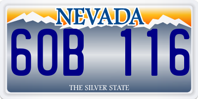 NV license plate 60B116