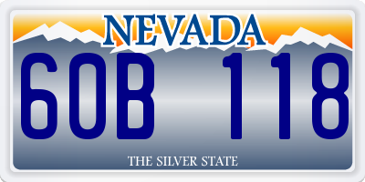 NV license plate 60B118