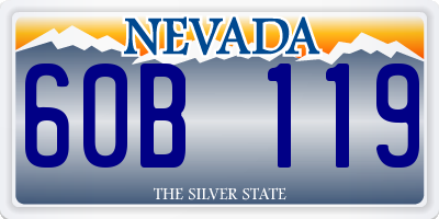 NV license plate 60B119