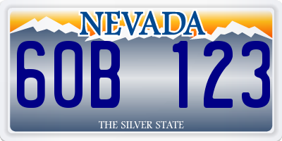 NV license plate 60B123