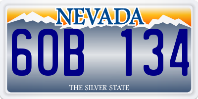NV license plate 60B134