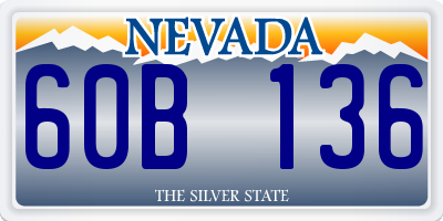 NV license plate 60B136