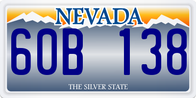 NV license plate 60B138