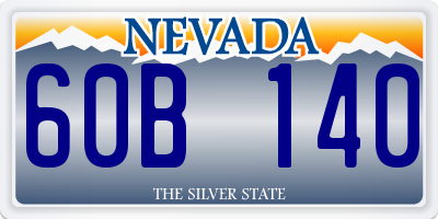 NV license plate 60B140