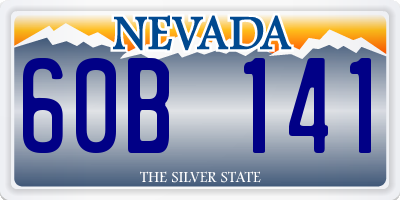 NV license plate 60B141