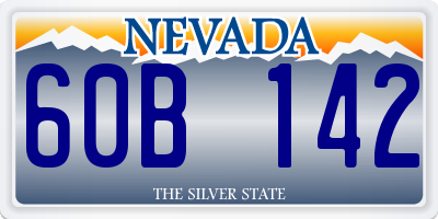 NV license plate 60B142