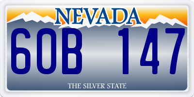 NV license plate 60B147