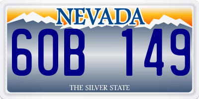 NV license plate 60B149