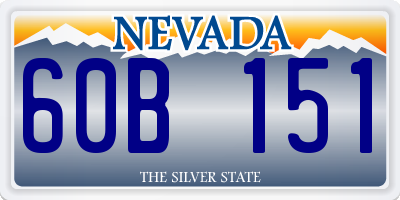 NV license plate 60B151