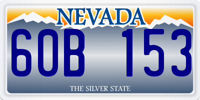 NV license plate 60B153